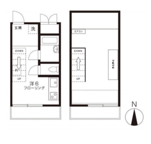 デザイナーズ　メゾネット　天高